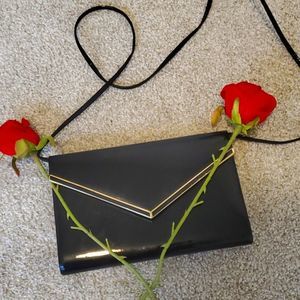 Stylish black crossbody bag